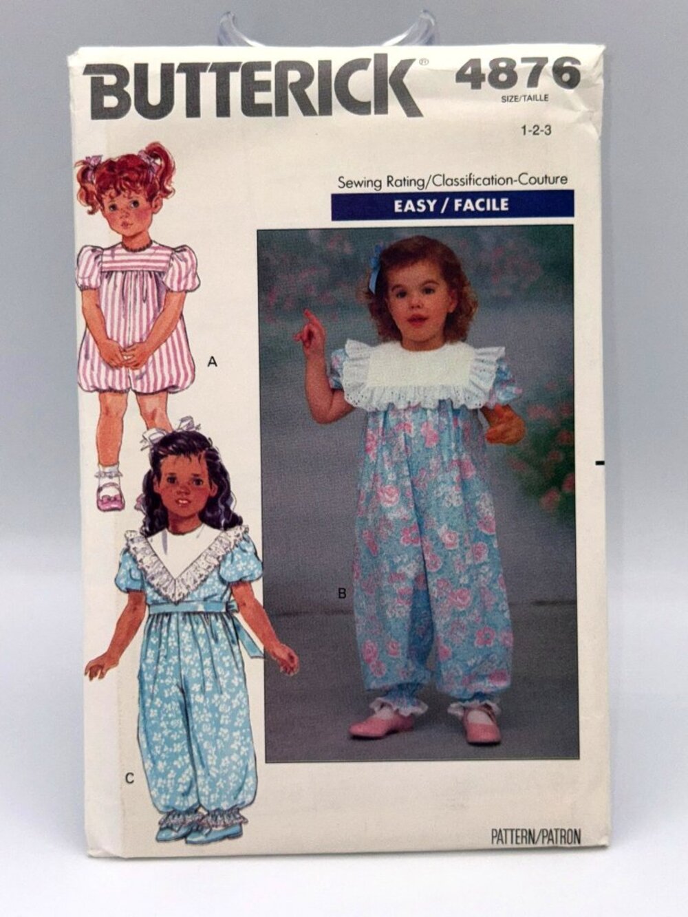 Butterick 4876 Toddler Dress & Romper Sewing Pattern – Easy Size 1‑2‑3